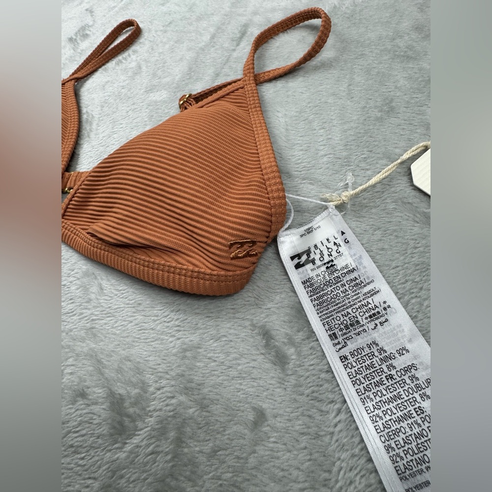 Billabong Tanlines Ceci Triangle Bikini Top sz large new with tags MSRP $69.95 - Picture 4 of 10